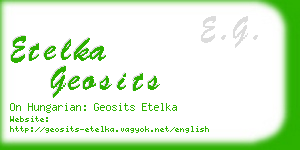 etelka geosits business card